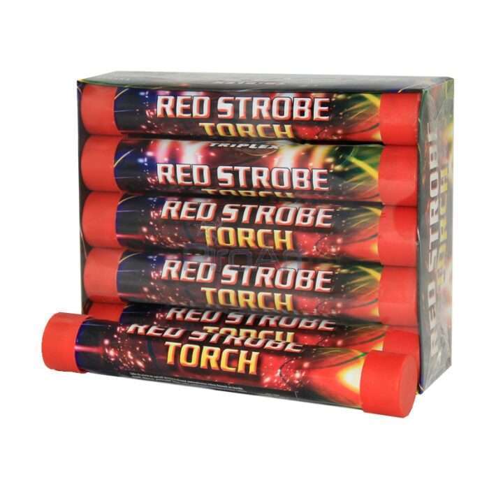Ognie bengalskie RED STROBE - TXF839 Triplex 10 sztuk