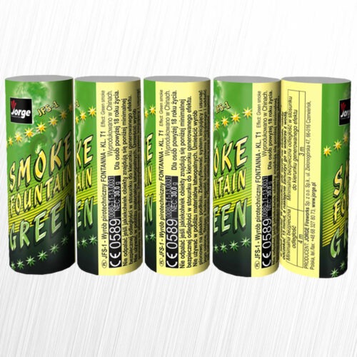 Świece dymne SMOKE FOUNTAIN GREEN JFS-1 - 5 sztuk Jorge