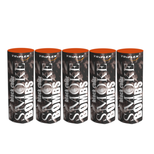 Fontanny dymne SMOKE BOMBS - TXF658-8 czarne Triplex - 5 sztuk