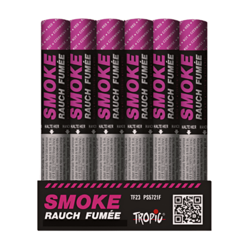 Dymy ręczne SMOKE fioletowe - TF23 Tropic 6 sztuk