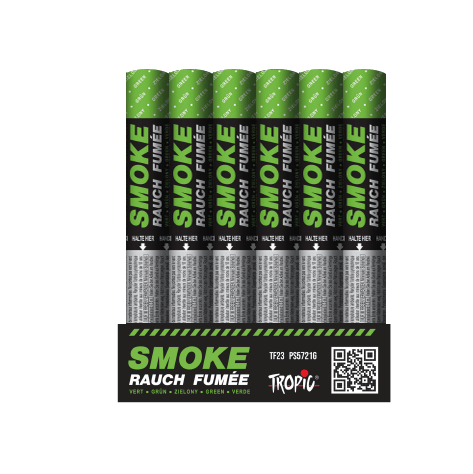 Dymy ręczne SMOKE zielone - TF23 Tropic 6 sztuk