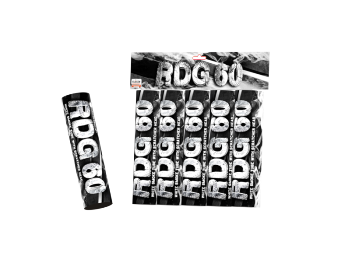 Pochodnie dymne na draskę RDG60 białe - RDG60B(SH) Klasek 5 sztuk