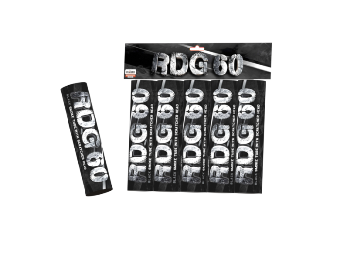 Pochodnie dymne na draskę RDG60 czarne - RDG60CER(SH) Klasek 5 sztuk