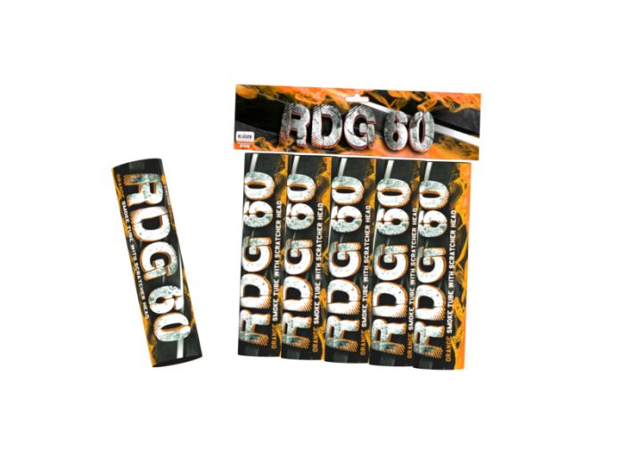 Pochodnie dymne na draskę RDG60 pomarańczowe - RDG60O(SH) Klasek 5 sztuk