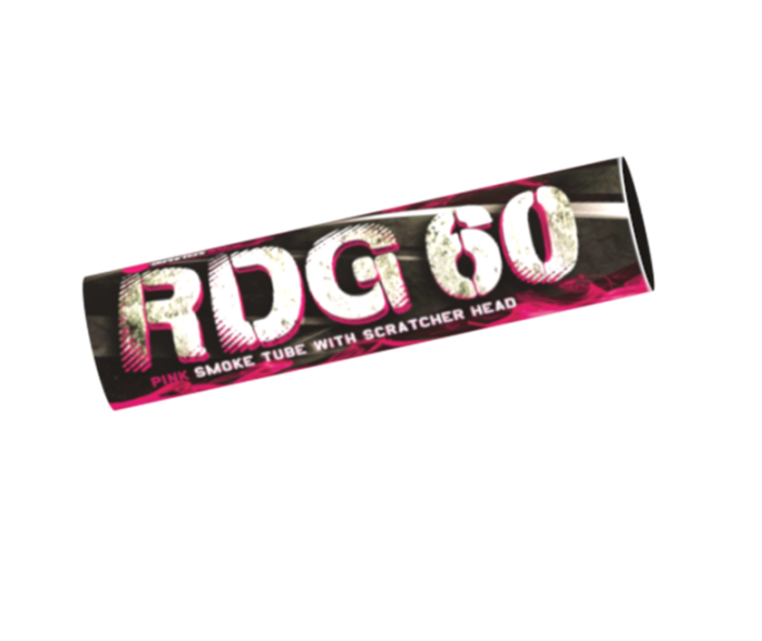 Pochodnia dymna na draskę RDG60 różowa - RDG60R(SH) Klasek 1 sztuka