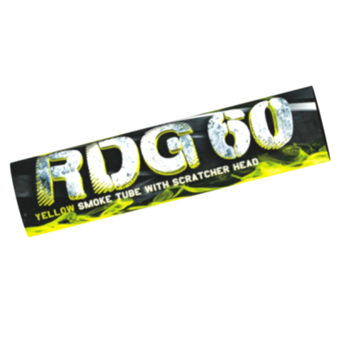 Pochodnia dymna na draskę RDG60 żółta - RDG60ZL(SH) Klasek 1 sztuka