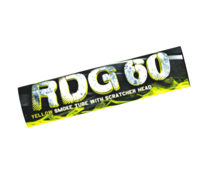 Pochodnia dymna na draskę RDG60 żółta - RDG60ZL(SH) Klasek 1 sztuka