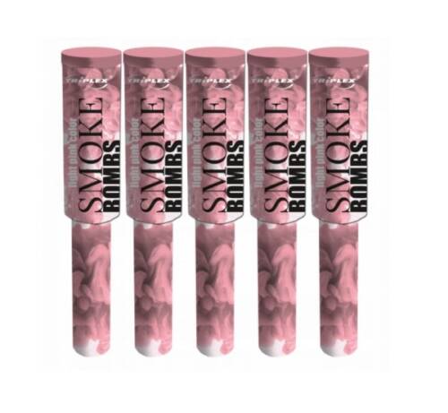 Świece dymne SMOKE BOMBS - TXF543-10 jasny róż Triplex - 5 sztuk