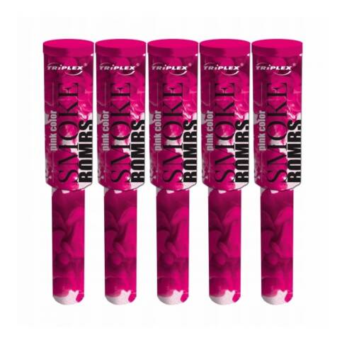 Świece dymne SMOKE BOMBS - TXF543-11 ciemny róż Triplex - 5 sztuk